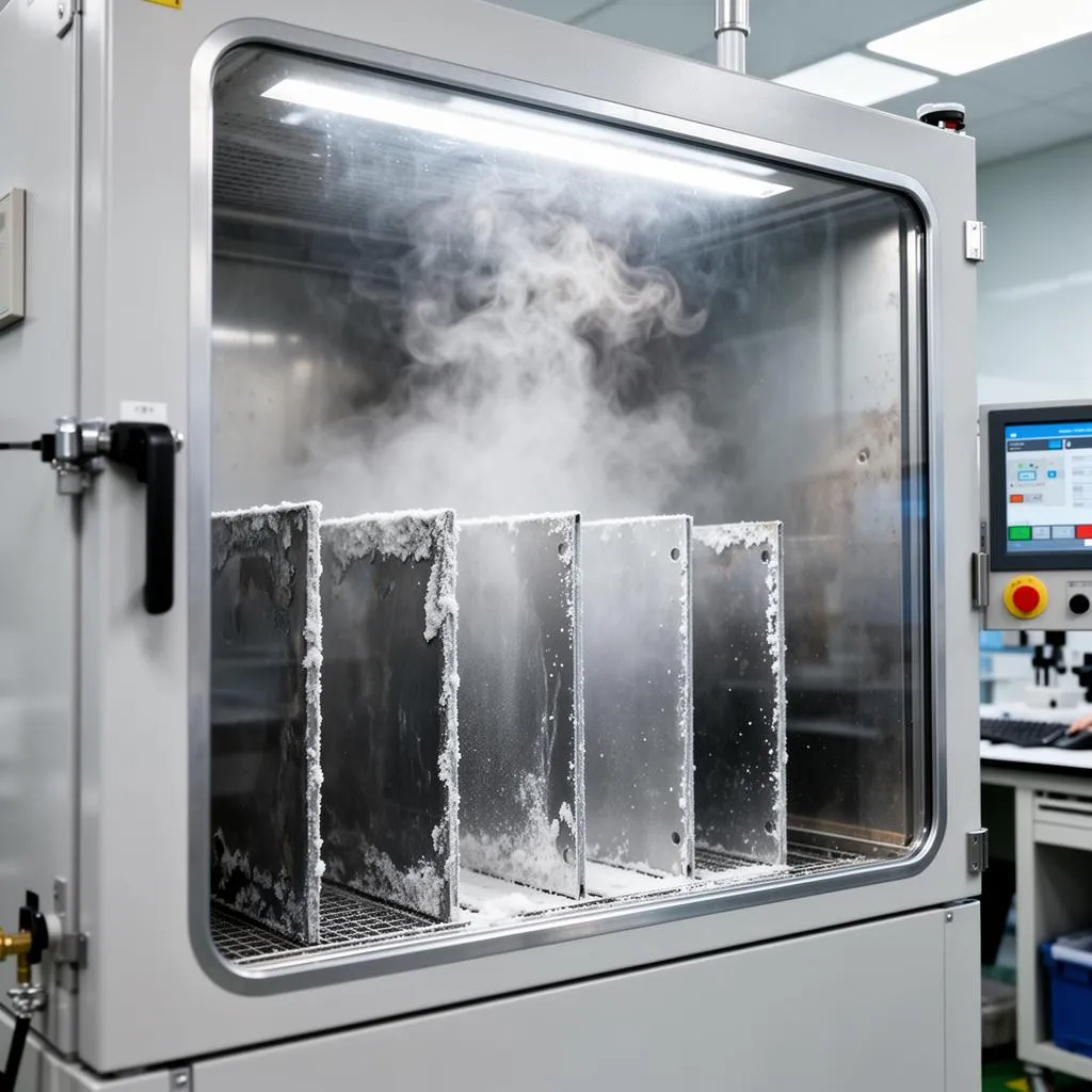 Salt-Spray Chamber in the QC lab