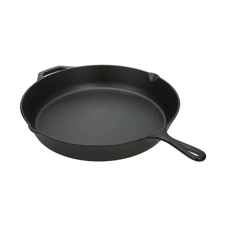 Pre-seasoned cast iron cooking pan 12”